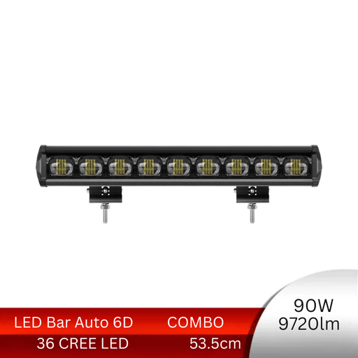 LED Bar Auto Offroad 6D, 90W/9720lm, 53.5 cm, Combo Beam - ledia.roCombo Beam