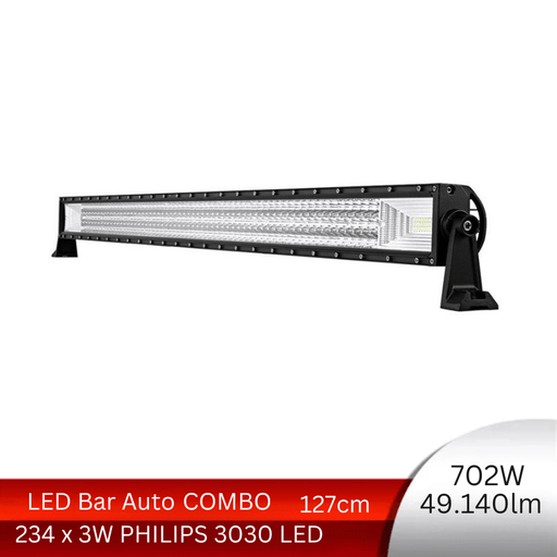 bara led auto 127cm, led bar auto combo, led bar auto 702w, bara led auto offroad, led bar 49140lm, ledia.ro