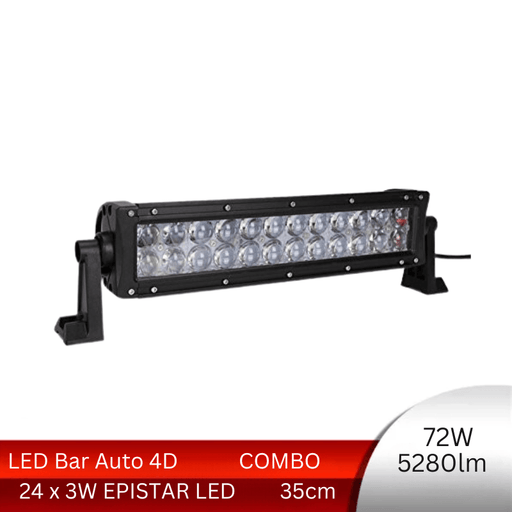 LED Bar Auto Offroad 72W/5280 Lumeni, 35 cm, Combo Beam - ledia.roProiectoare dreptunghiulare