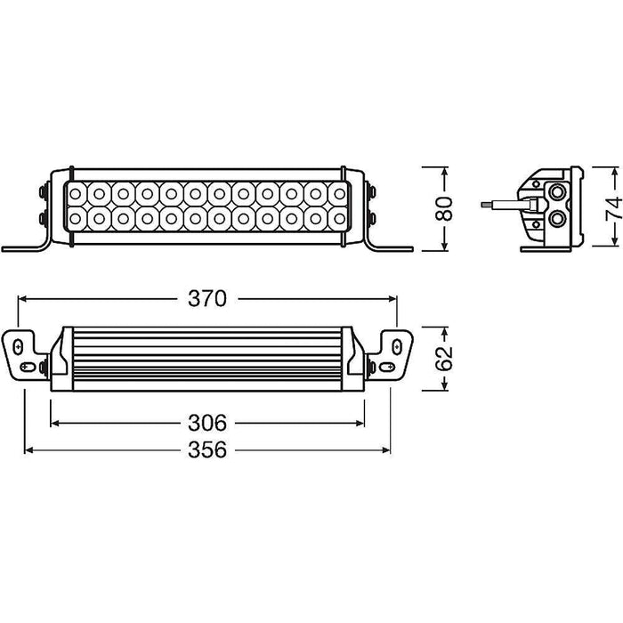 bara LED VX250-CB, LED bar Osram 30w, LED light bar, lumini LED bar, bare LED pentru mașini, bare luminoase LED, bara led Osram, ledia.ro