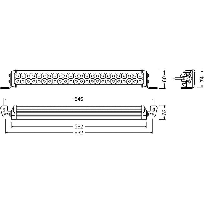 bara LED VX500-CB , LED bar Osram 55w, LED light bar, lumini LED bar, bare LED pentru mașini, bare luminoase LED, bara led Osram, ledia.ro