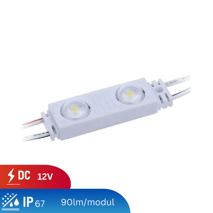 Modul 2 LED SMD 2835 12V IP67 - ledia.roModul LED