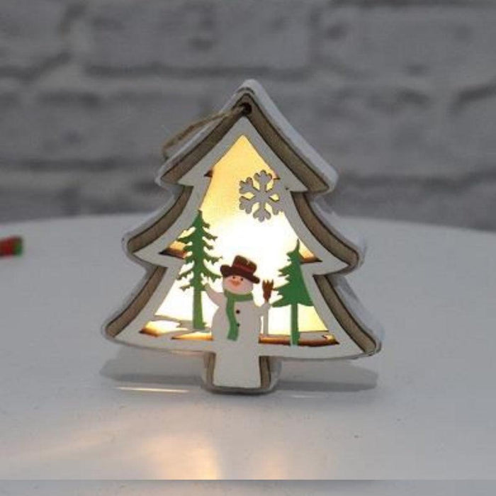 Ornament LED din lemn, model Stea, lumina calda - ledia.roOrnamente LED