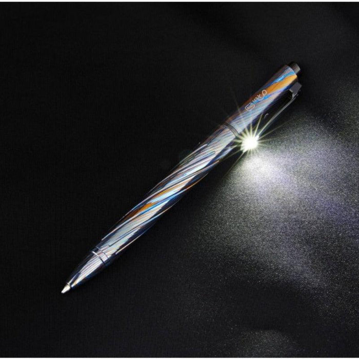 Pix tactic cu laser si lanterna din zirconiu damasc Olight Open PRO - ledia.roLanterne PIX cu led