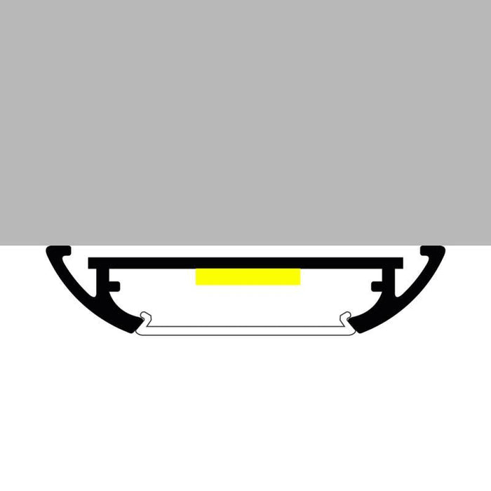 Profil aluminiu Mind, pentru banda LED, 8.6 x 39 mm, 2 m - ledia.roProfile de suprafata