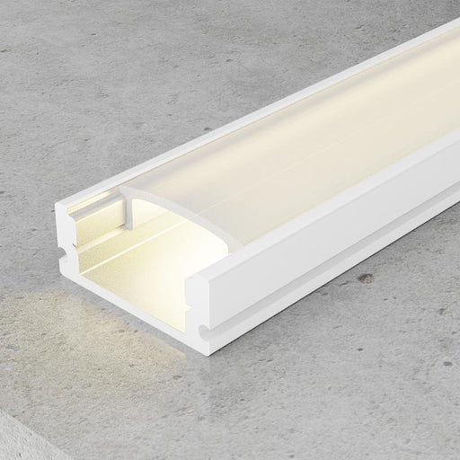 Profil aluminiu Sid, pentru banda LED, 7 x 17.4 mm, 2 m, alb - ledia.roProfile de suprafata