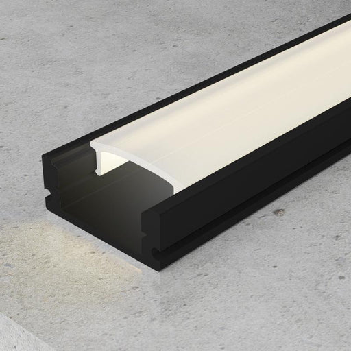 Profil aluminiu Sid, pentru banda LED, 7 x 17.4 mm, 2 m, negru - ledia.roProfile de suprafata