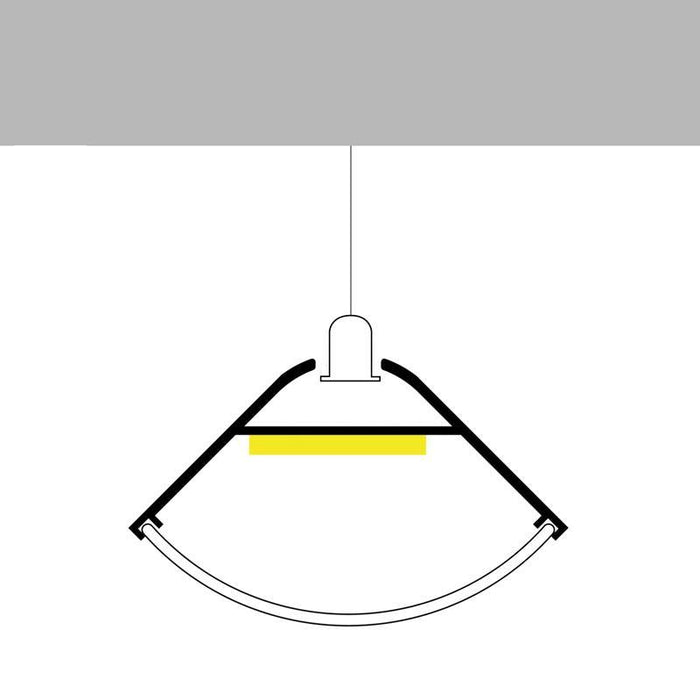 Profil banda LED Oehq, de colt, montaj aparent/suspendat, 23.5 x 41,3 mm - ledia.roProfile de colt