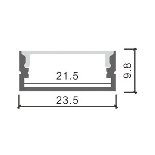 Profil din aluminiu Minim pentru banda LED, 2 metri - ledia.roProfile de suprafata