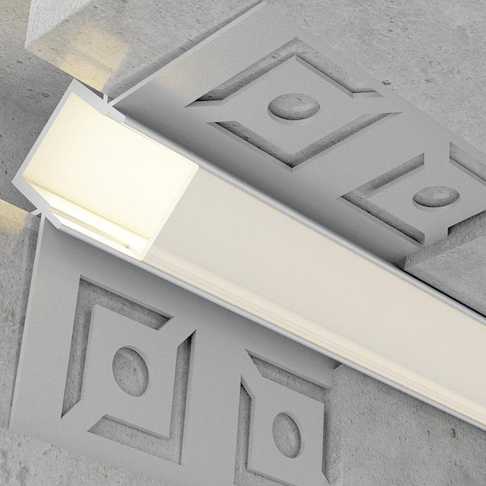 Profil LED arhitectural incorporabil de colt Lor, aluminiu, 25 x 50 mm, 2 m - ledia.roProfile arhitecturale