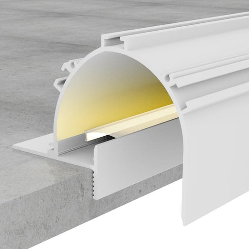 Profil LED arhitectural Sunn, aluminiu, 70 x 96 mm, 2 m, alb - ledia.roProfile arhitecturale