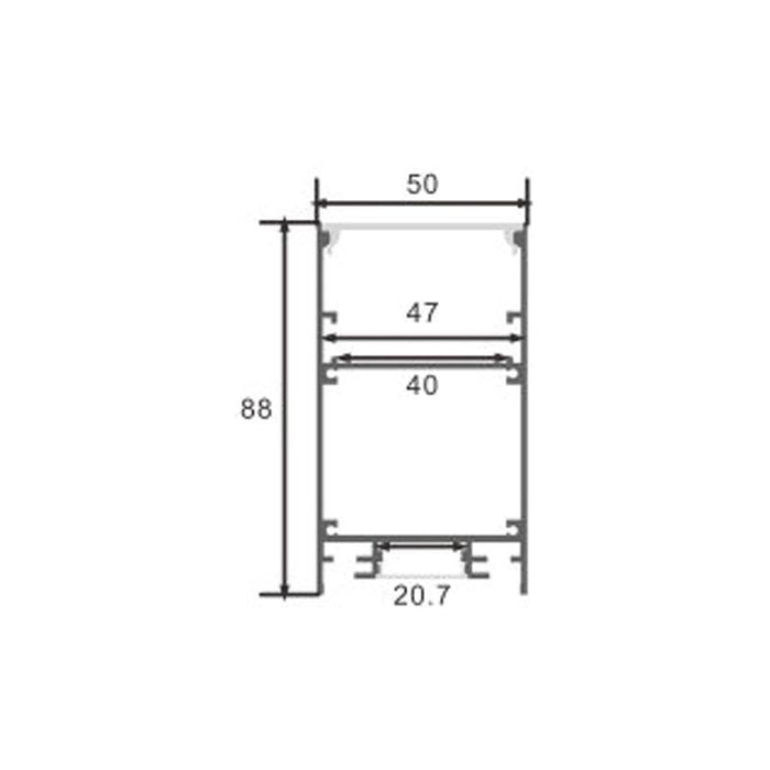 Profil LED Bieg suspendat, din aluminiu, 85 x 50, 2 metri - ledia.roProfile suspendate