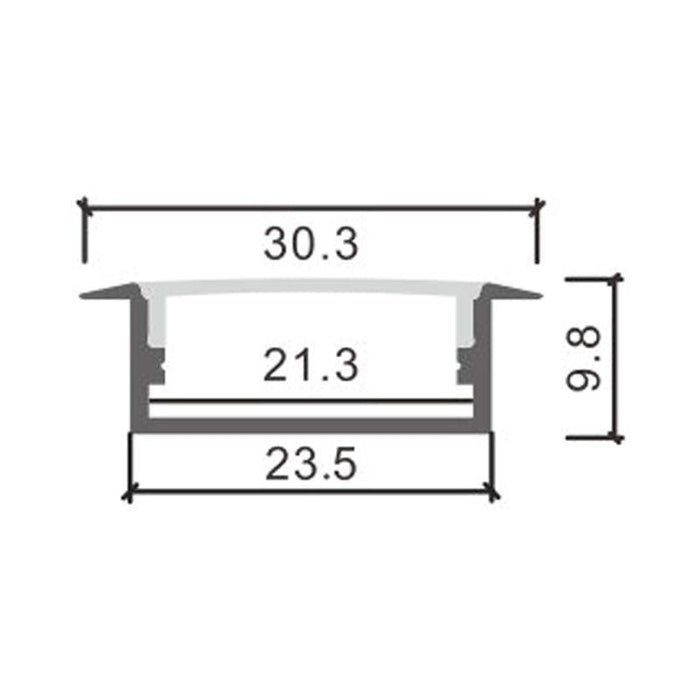 profil led aluminiu, profil incastrat banda led, profile aluminiu, profil aluminiu 9.8 x 30.3 mm, profile incastrate, profil aluminiu incastrabil, profil banda led, profil din aluminiu incastrabil, profile de aluminiu Dedeman, profil aluminiu montaj incastrat