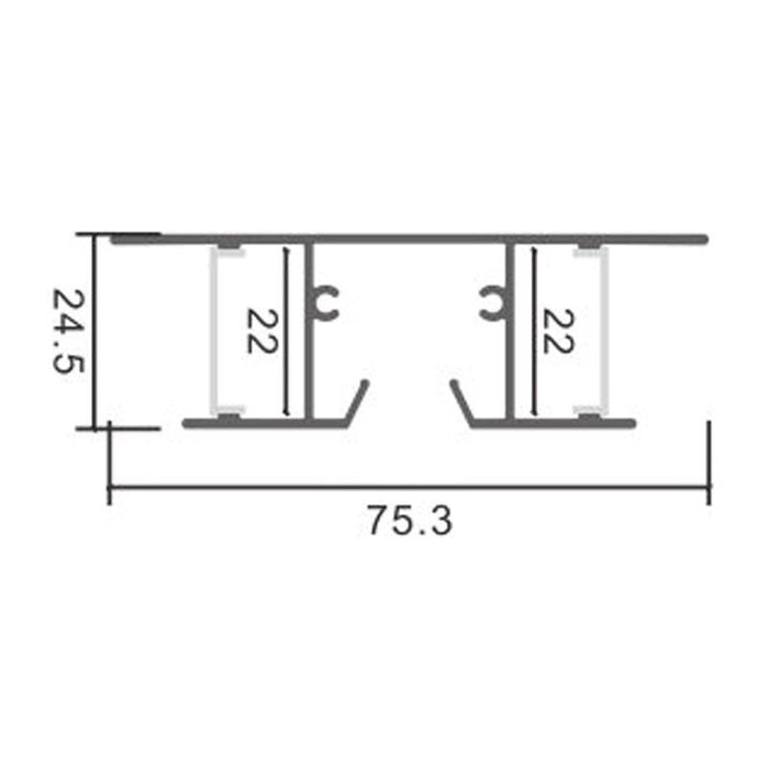 Profil LED Gote XL, montaj aplicat pe perete, aluminiu, 75.3 x 24.5 mm, 2 m - ledia.roProfile de perete