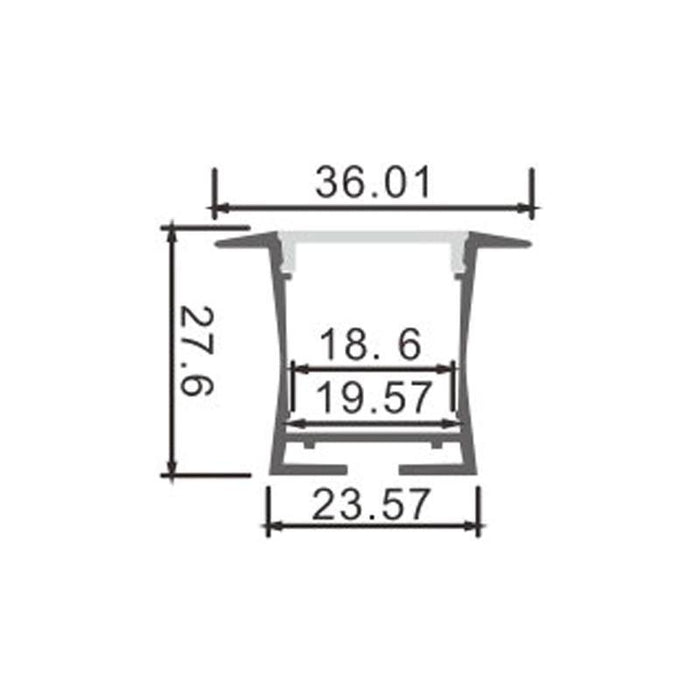 profil led incastrat, profil banda led, profile aluminiu incastrabil, profil aluminiu 27.6 x 36 mm, profile incastrate, profil aluminiu incastrat, profil banda led, profil din aluminiu incastrat, profile de aluminiu Dedeman, profil aluminiu incastrat