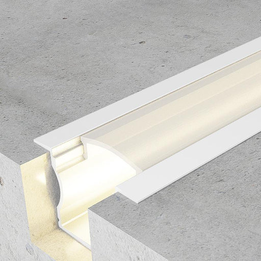 Profil LED incastrat din aluminiu, 14 x 24 mm, lungime 2 m, alb - ledia.roProfile incastrate