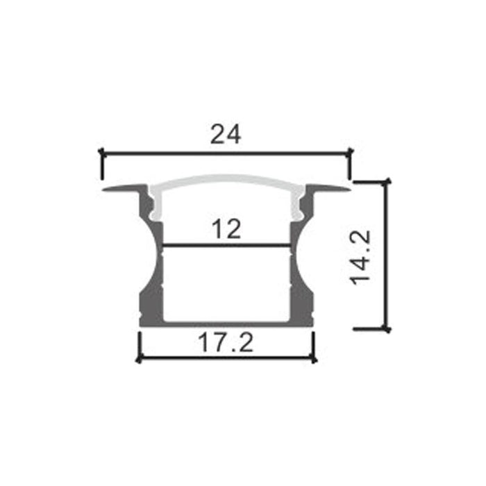 profil led incastrat, profil incastrat banda led, profile aluminiu incastrate, profil aluminiu 14x24 mm, profile incastrate, profil aluminiu incastrat, profil banda led, profil din aluminiu incastrat, profile de aluminiu Dedeman, profil aluminiu montaj incastrat,  ledia.ro