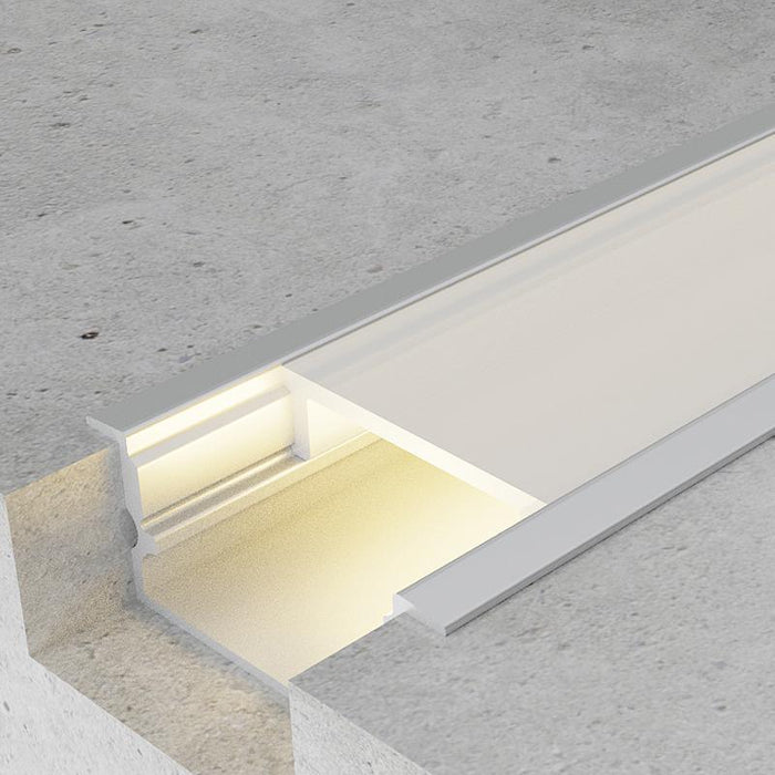 Profil LED incastrat Hieg, aluminiu, 10 x 26 mm, lungime 2 m - ledia.roProfile incastrate