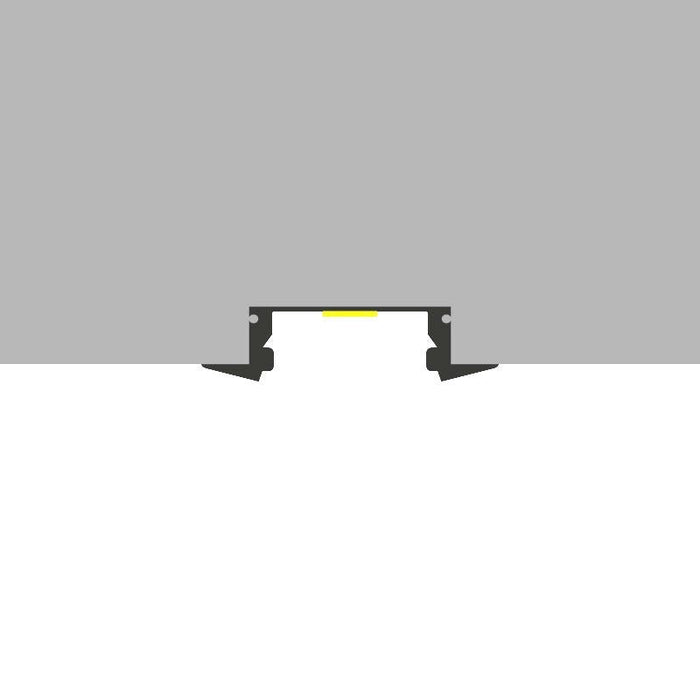 Profil LED incastrat SUB din aluminiu 7 x 24.7 mm, 2 m, alb - ledia.roProfile incastrate