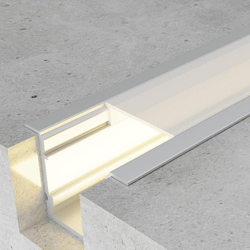 Profil LED incastrat Tramont, aluminiu, 20 x 27 mm, lungime 2 m - ledia.roProfile incastrate