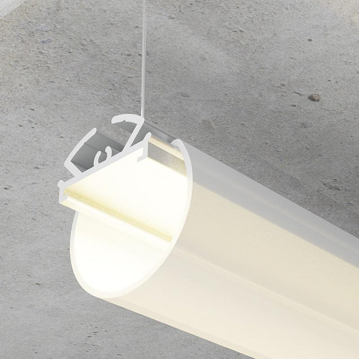 Profil LED oval Dylan, montaj suspendat, aluminiu, 30 mm, 2 metri - ledia.roProfile suspendate