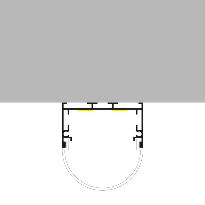 Profil LED oval, montaj suspendat/aplicat, aluminiu, 42 x 45 mm, 2 metri - ledia.roProfile suspendate