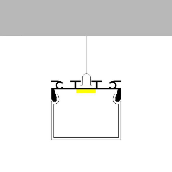 profil aluminiu suspendat, profile suspendate, profile led suspendate, profil banda led suspendat, profil aluminiu dedeman, profil din aluminiu 23x26mm, ledia.ro