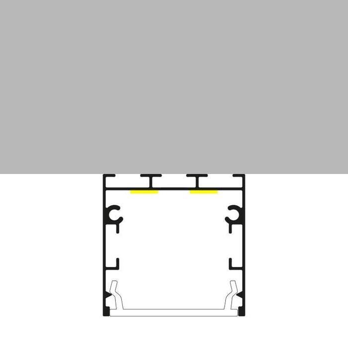 Profil LED suspendat Fate, din aluminiu, 35 x 35 mm, 2 metri, negru - ledia.roProfile suspendate