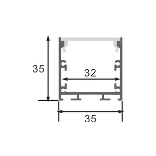profil aluminiu suspendat, profile suspendate, profile led suspendate, profil banda led suspendat, profil aluminiu dedeman, profil din aluminiu 35x35mm, ledia.ro
