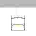 Profil LED Wef, montaj aparent sau suspendat, 75 x 75 mm, 2 metri - ledia.roProfile suspendate