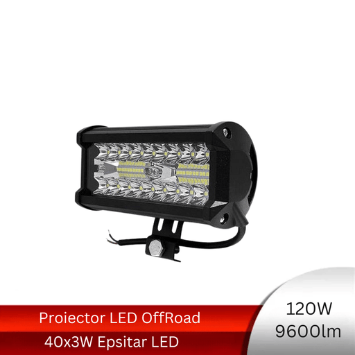 proiector offroad, proiector auto 120w, proiectoare led camion, proiectoare suv, proiector auto, proiectoare auto, proiectoare masini teren, proiector auto dreptunghiular, ledia.ro 
