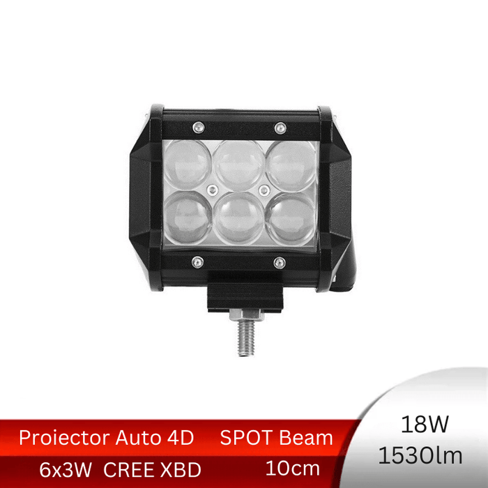 proiector auto, proiector led auto 18w, proiectoare auto, proiectoare off road, proiector auto offroad 10cm, proiector offroad 12v-24v, proiectoare led camion, proiectoare suv, proiector 12v-24v auto, ledia.ro