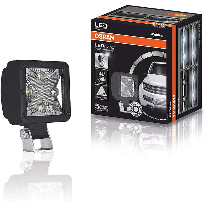 proiector auto Osram, proiector MX85-WD, proiector auto patrat, proiector offroad, proiector masini teren, proiector cube 20w, ledia.ro
