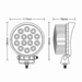 proiector offroad rotund, proiector auto 42w, proiectoare led camion, proiectoare suv, proiectoare auto, proiectoare masini teren, proiector auto rotund, proiector auto flood beam, ledia.ro