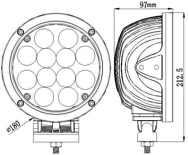 proiector auto rotund, proiector led auto 60w, proiectoare auto, proiectoare off road, proiector auto offroad 15cm, proiector offroad 12v-24v, proiectoare led camion, proiectoare suv, proiector 12v-24v auto, ledia.ro