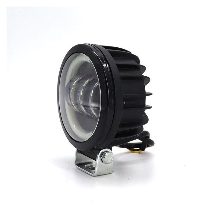 Proiector auto Angel Eyes, proiector rotund moto, proiector rotund atv, proiectoare rotunde atv, proiector led off road, proiectoare rotunde angel eyes 12v, proiector moto 30w, ledia.ro