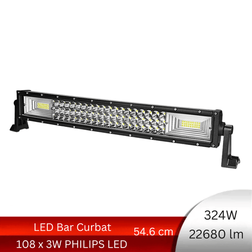 Proiector LED auto curbat 324W/22.680lm, 54.6 cm, Combo Beam - ledia.roCombo Beam