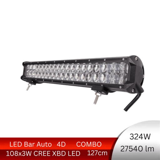 LED bar 324W, LED light bar, lumini LED bar, bare LED pentru mașini, bare luminoase LED, bara led cu doua faze, bara led 127cm, ledia.ro