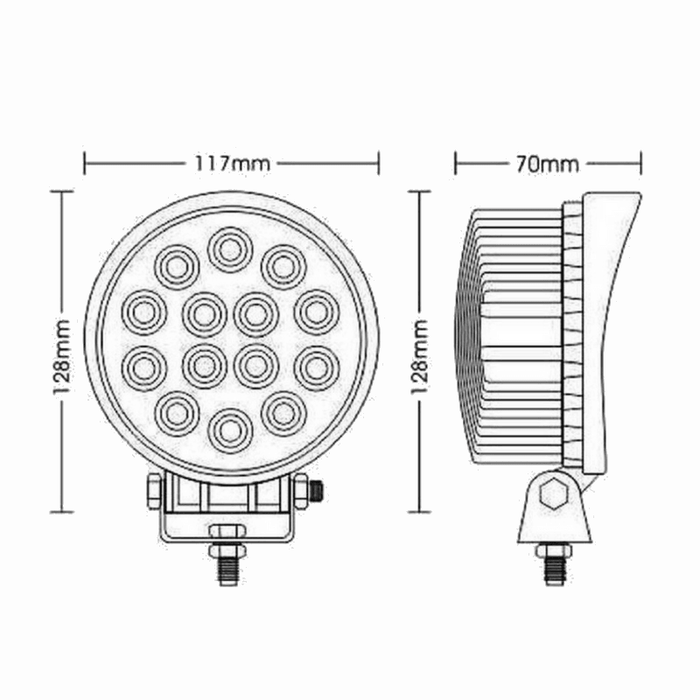 proiector auto rotund, proiector led auto 42w, proiectoare auto spot beam, proiectoare off road, proiector offroad 12v-24v, proiectoare led camion, proiectoare suv, proiector auto 3080lm, ledia.ro
