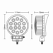 Proiector LED Auto Offroad Rotund, 42W/12-24V, 3080lm, Spot Beam - ledia.roProiectoare rotunde