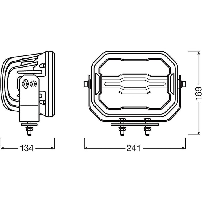 proiector auto Osram, proiector mx240-cb, proiector auto patrat, proiector offroad, proiector masini teren, proiector cube 70w, ledia.ro