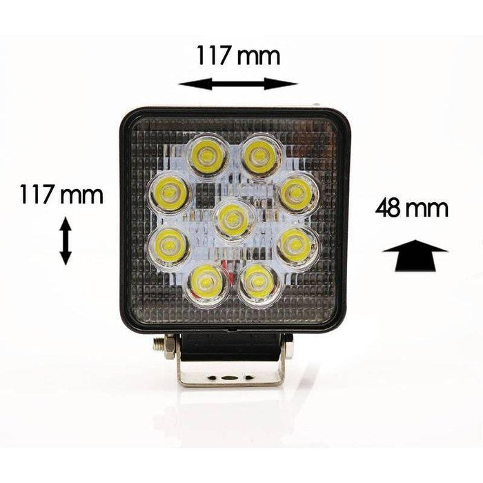 proiector offroad, proiector auto 27w, proiectoare led camion, proiectoare suv, proiector auto, proiectoare auto, proiectoare masini teren, proiector auto patrat, proiector auto flood beam, ledia.ro