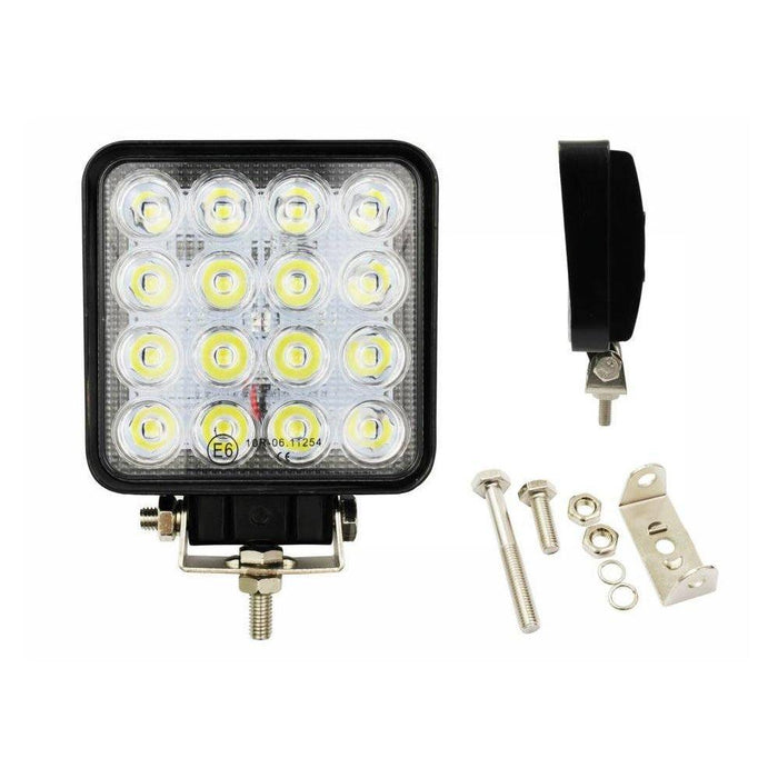 proiector offroad, proiector auto 48w, proiectoare led camion, proiectoare suv, proiector auto, proiectoare auto, proiectoare masini teren, proiector auto patrat, proiector auto flood beam, ledia.ro