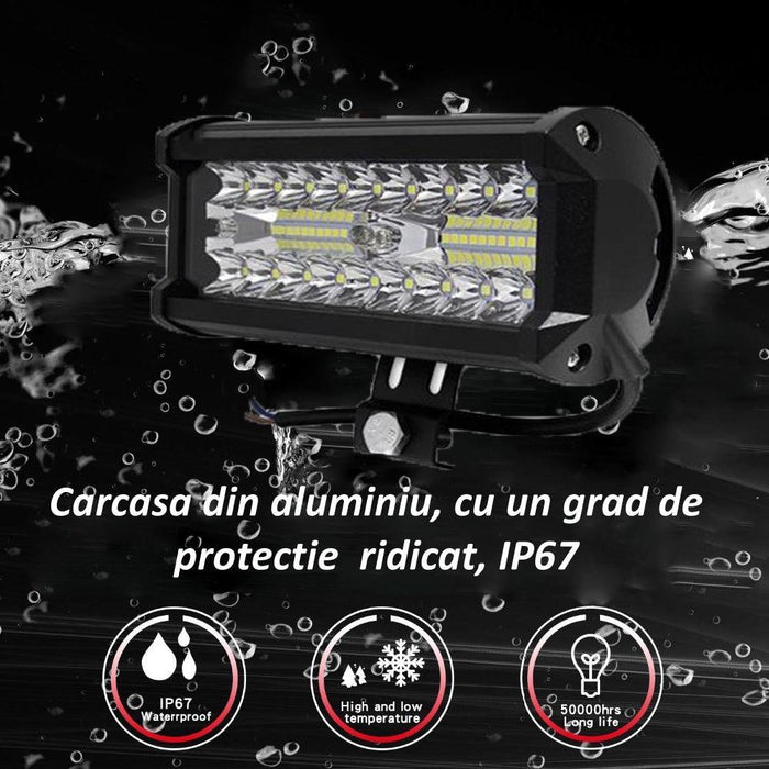 set proiectoare auto, proiector auto off road 120w, proiectoare auto SUV, proiector led auto 120w, led bar auto, ledia.ro