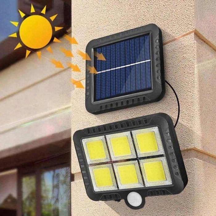 proiector solar cu senzor prezenta, proiector led incarcare solara, proiector led solar cu senzor, proiector led solar, proiector cu leduri, proiector solar cu led 4W, proiector cu senzor prezenta, ledia.ro