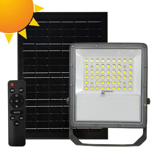 Proiector LED solar cu telecomanda NEW AVANT 100W, IP65, 5700K - ledia.roProiectoare cu Panou Solar