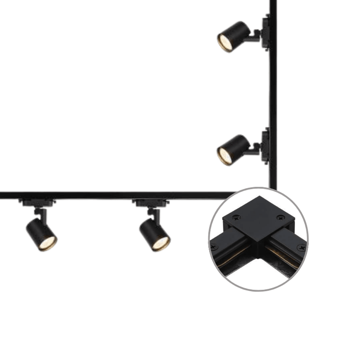 Set sina neagra 2 x 75cm cu 4 x 10W spot GU10 LED OSRAM, conectori inclusi - ledia.roKituri