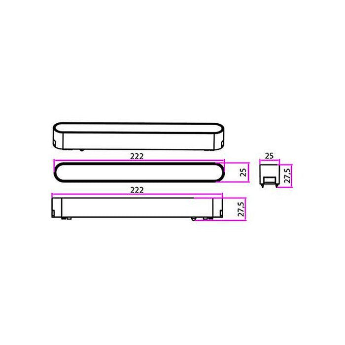 Spot LED Linear Luxo pentru sina magnetica, 12W 48V, 4000K 90° - ledia.roProiectoare Magnetice